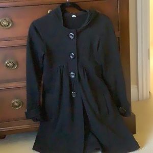 Cotton Black Pea Coat